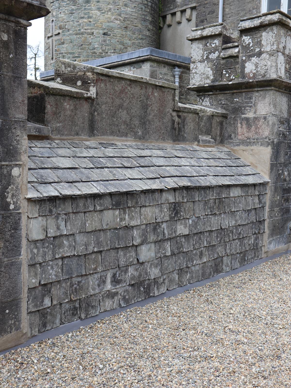 Asphalt Mastic Permaphalt work in progress north east tower Johnstown Castle